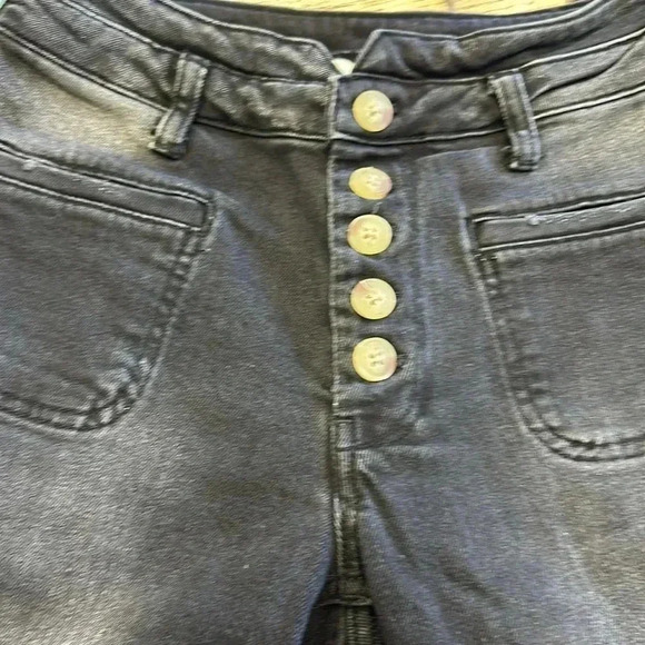 Pilcro Anthropologie Ultra high rise Button Fly  Slim utility Jeans Size 25 - Picture 7 of 12